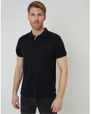 Threadbare Regular Fit Short Sleeve Polo Shirt - Black