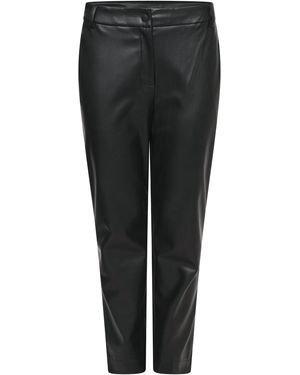 Elle Tiana Fleece Lined Faux Leather Trousers - Black