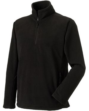 Russell Quarter Zip Fleece Top - Black