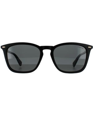 Polaroid Lightweight Square Matte Polarized Sunglasses - Black
