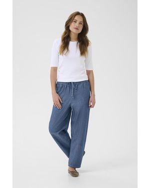 Kaffe Casual Broek Kaluise Regular Fit Dark Blue - Blauw