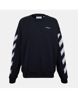 Off-White c/o Virgil Abloh Off Crew Neck Long Sleeve Regular Fit Sweatshirt - Blue