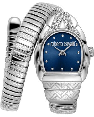 Roberto Cavalli Snake Stainless Steel Watch - Blue