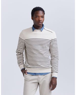IKKS Zip Detail Striped Jumper - White