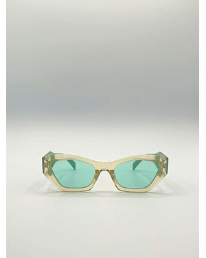 SVNX Angular Framed Sunglasses - Green