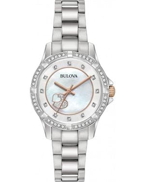 Bulova 98L232 Ladies Crystal Watch - Grey