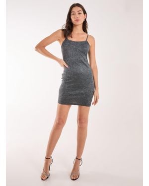 Pink Vanilla Glitter Cami Mini Dress - Grey
