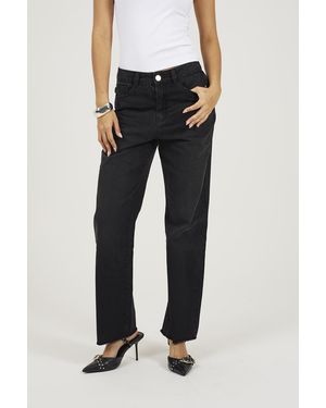 Brave Soul Mid Rise Straight Leg Jeans - Black