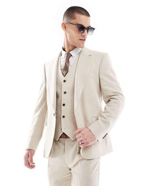 ASOS Skinny Wool Blend Suit Jacket - White