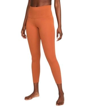 Nike Dri-Fit Rust Yoga Leggings - Orange