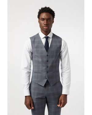 Alexandre Silver Label Single Breasted Five Button V-Neck Tailored Suit Waistcoat - Grey