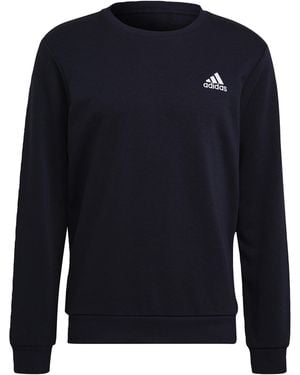 adidas Essentials Embroidered Small Logo Sweatshirt - Blue