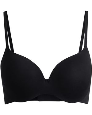 BOSS V-Neck Sports Bra With Spaghetti Straps - Black