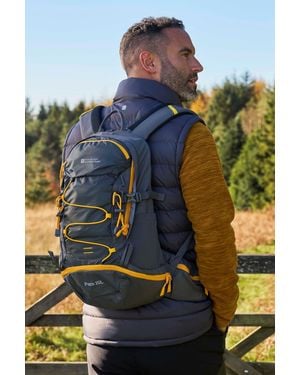 Mountain Warehouse 'Pace' Rucksack With Bottle Pockets & Chest Hip Straps Everyday Work Backpack - Grey