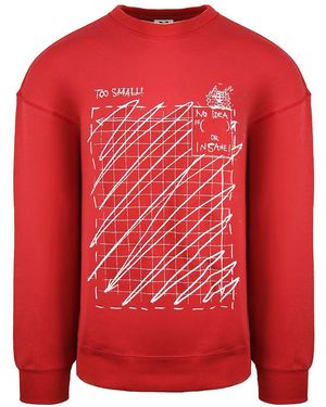 PUMA X Michael Lau Long Sleeve Crew Neck Graphic Sweatshirt 530351 22 Cotton - Red