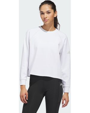 adidas Originals Beyond The Course Side-Snap Twistweave Sweatshirt - White