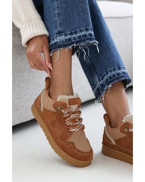 Where's That From Wheres 'Xavia' Suede Low Top Trainer Slipper With Faux Fur Lining - Blue