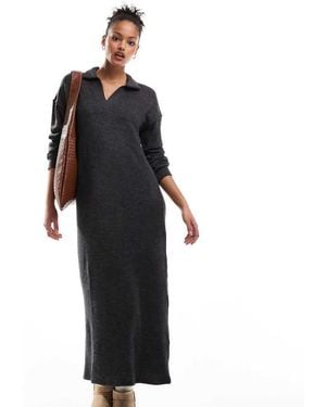 Vero Moda Supersoft Polo Neck Ankle Dress - Black