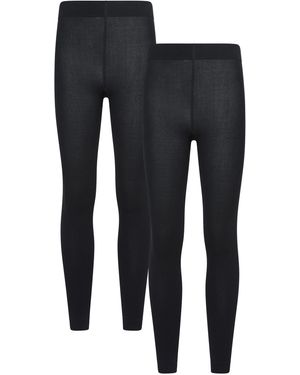 Mountain Warehouse 'Talus' Thermal Brushed Leggings Warm Comfy Trousers - Black