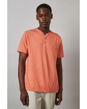 MAINE Slub Y Neck T - Orange