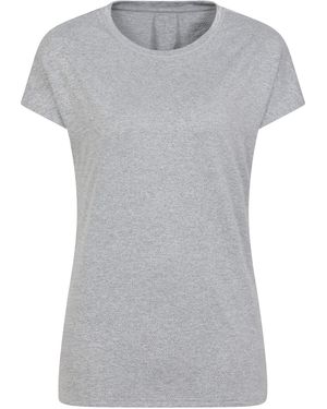 Mountain Warehouse 'Flow' Active Top Quick Wicking Comfy Everyday Sports Tee - Grey