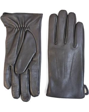 Infinity Leather Italian Warm Wool Lining Winter Riding Driving Casual Gloves - Grey