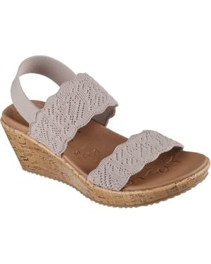 Skechers Beverlee Timeless Touch Textiel Sandalen - Bruin