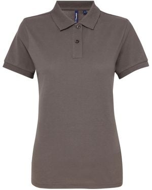 Asquith & Fox Ladies Short Sleeve Performance Blend Polo Shirt (Slate) - Grey