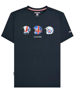 Lambretta Ss25 Helmet T-Shirt Cotton - Blue