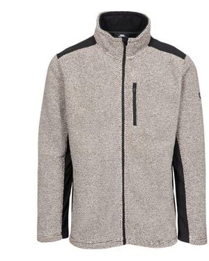 Trespass Farantino Fleece Jacket (Truffle Stripe) - Grey