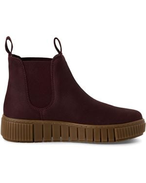 Tamaris Bordeaux Leather Chelsea Ankle Boots - Brown