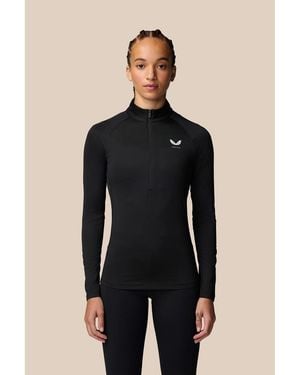 Castore 1/2 Zip Long Sleeve Top Activewear T-Shirts Polyamide - Black