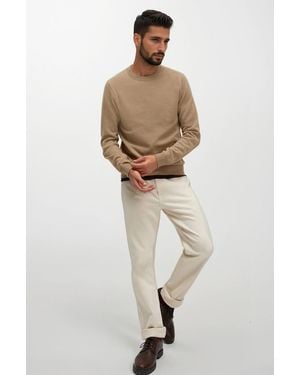Secret Label Lambswool Crew Neck Jumper - Natural