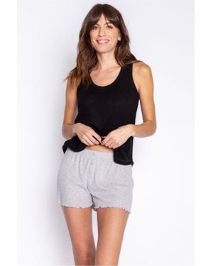 Pj Salvage Ribbed Shorts - Black