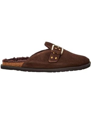 Steve Madden Damesclogs Van Suède Met Gesp - Bruin