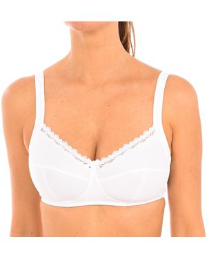 DIM Microfiber And Cotton Wireless Bra 04H21 - White