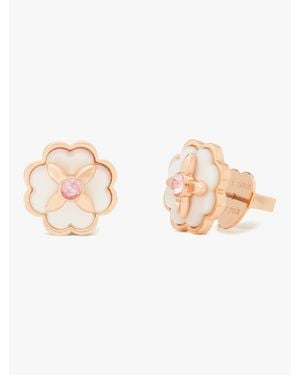 Kate Spade Heritage Bloom Studs - Natural