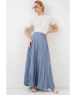Bigdart Textured Maxi Skirt - Blue