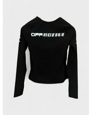 Off-White c/o Virgil Abloh Logo Print Performance Top - Black