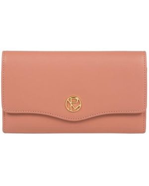 Pure Luxuries 'Montepellier' Misty Rose Leather Purse - Pink