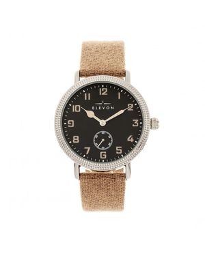 Elevon Watches Northrop Wool-Overlaid Leather-Band Watch - Natural