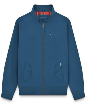 Lambretta Jacket Harrington Zip Fasten Lightweight Dark - Blue