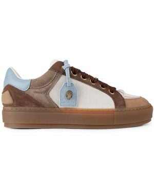 Kurt Geiger Leather Southbank Tag Trainer Trainers - Brown