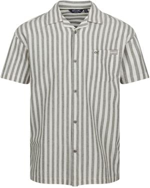 Regatta Shorebay Ii Stripe Short-Sleeved Shirt (Fauna/Antique) - Grey