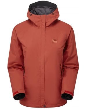 Sprayway Ladies Waterproof Gore-Tex Hiking Jacket With Hood Windproof Rain Shell Coat - Red