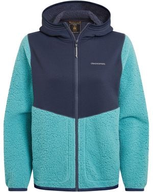 Craghoppers Ladies Telesto Hooded Fleece Jacket (Anthracite/Glazed Aqua) - Blue