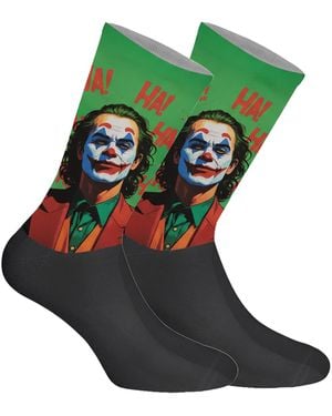 Jenes Socks Funny Printed Long For And - Green