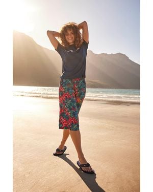 Mountain Warehouse 'Tassia' Capri Beach Trouser Casual Lightweight Comfortable Ladies Trousers Viscose - Black