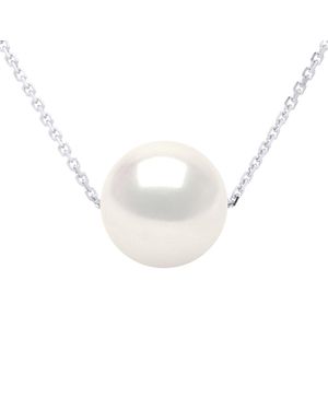 Ateliers Saint Germain Necklace Real Cultured Freshwater Pearl Round 8-9 Mm - White