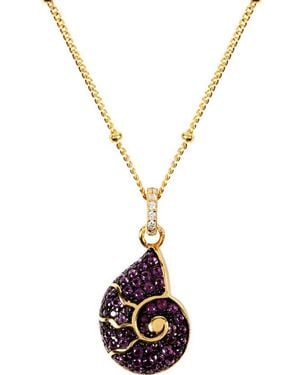 Disney C902875Yzml-P-Ph Ladies Ursula Sea Shell Necklace - Metallic